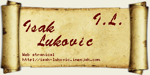 Isak Luković vizit kartica